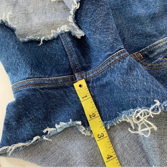 Abercrombie & Fitch The Mom Short High Rise Curve Love 35/20 Jean Short‎ New - Picture 6 of 8